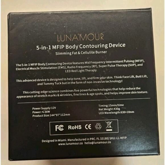 Luna'mour 5-in-1 MFIP Body Contouring, Slimming Fat Cellulite Burner NEW SEALED - Picture 8 of 9